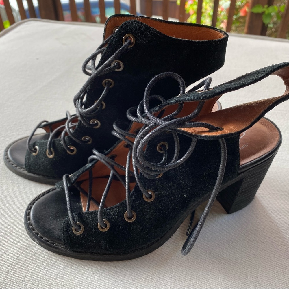 Jeffrey Campbell for Free People lace up bootie size 7